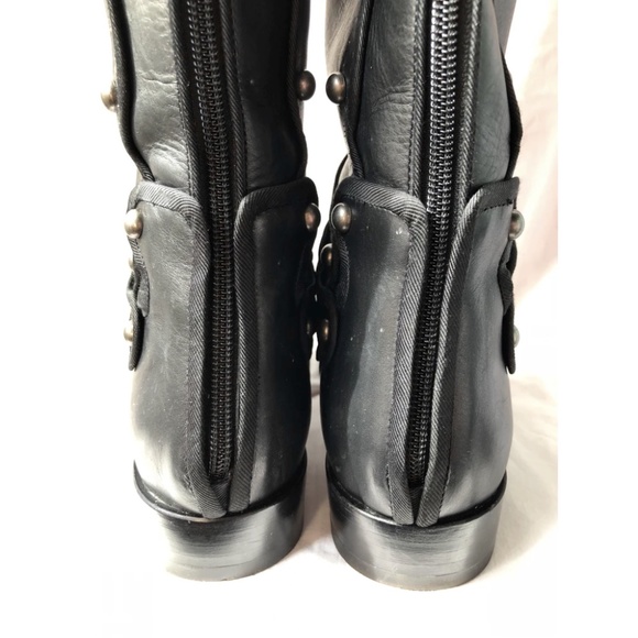 Dolce &Gabbana Knight Black Leather Boots IT 38.5 - Picture 8 of 9